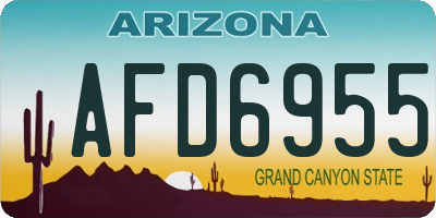 AZ license plate AFD6955