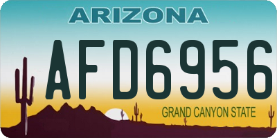 AZ license plate AFD6956