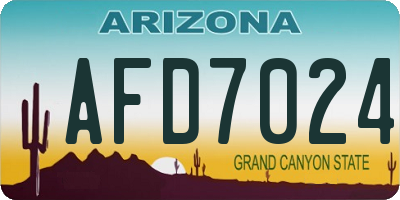 AZ license plate AFD7024