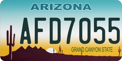 AZ license plate AFD7055