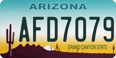 AZ license plate AFD7079