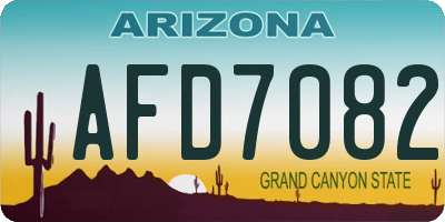 AZ license plate AFD7082