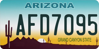 AZ license plate AFD7095