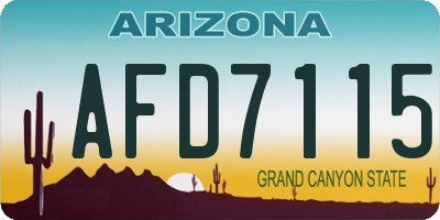 AZ license plate AFD7115