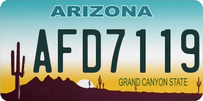 AZ license plate AFD7119