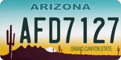 AZ license plate AFD7127