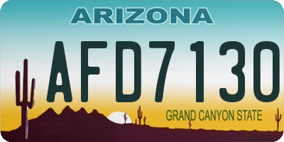 AZ license plate AFD7130