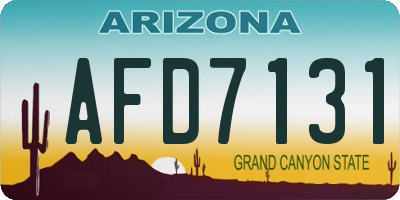 AZ license plate AFD7131