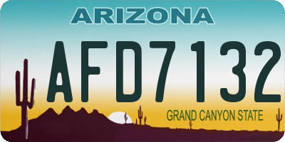 AZ license plate AFD7132