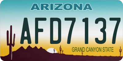 AZ license plate AFD7137