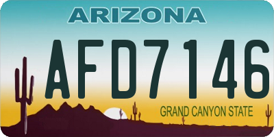 AZ license plate AFD7146