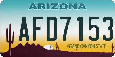 AZ license plate AFD7153