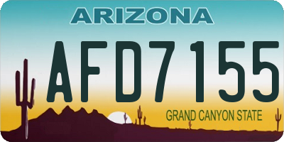 AZ license plate AFD7155