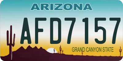 AZ license plate AFD7157