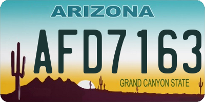 AZ license plate AFD7163