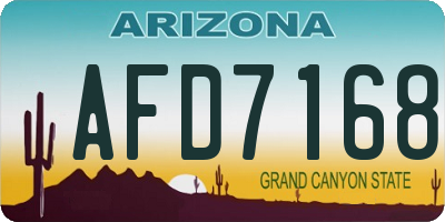 AZ license plate AFD7168