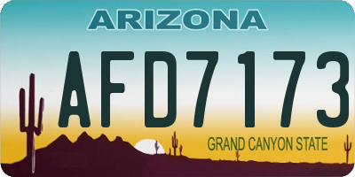AZ license plate AFD7173
