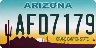 AZ license plate AFD7179