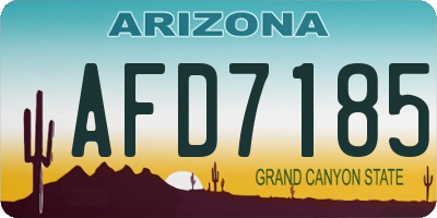 AZ license plate AFD7185