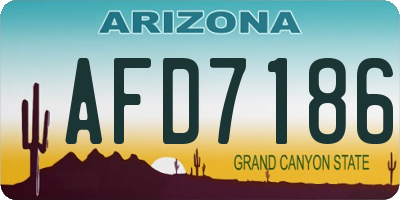 AZ license plate AFD7186