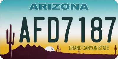 AZ license plate AFD7187