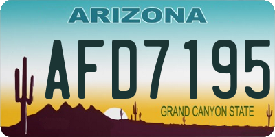 AZ license plate AFD7195