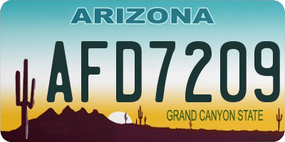 AZ license plate AFD7209