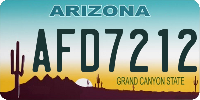 AZ license plate AFD7212