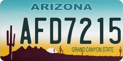 AZ license plate AFD7215
