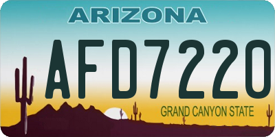 AZ license plate AFD7220