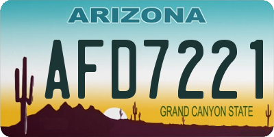 AZ license plate AFD7221
