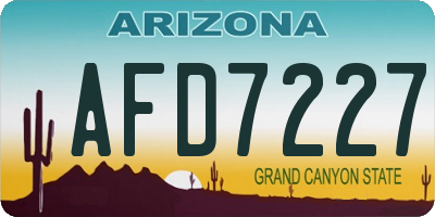 AZ license plate AFD7227