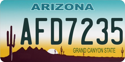 AZ license plate AFD7235