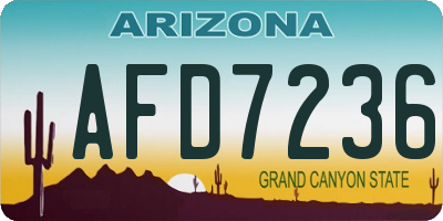 AZ license plate AFD7236