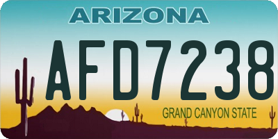AZ license plate AFD7238