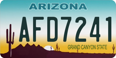 AZ license plate AFD7241