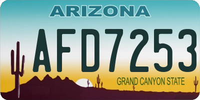 AZ license plate AFD7253