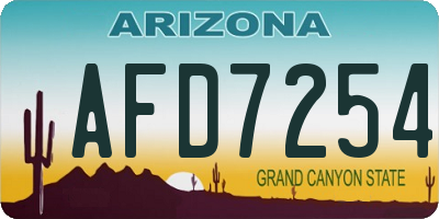 AZ license plate AFD7254