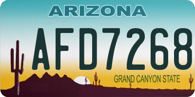 AZ license plate AFD7268