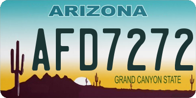 AZ license plate AFD7272