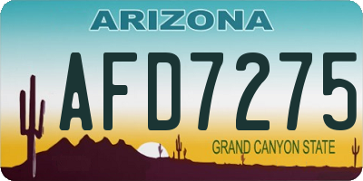 AZ license plate AFD7275