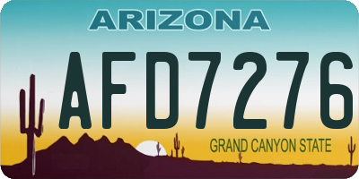 AZ license plate AFD7276