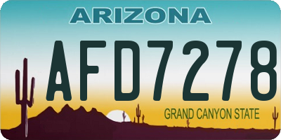 AZ license plate AFD7278