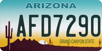 AZ license plate AFD7290