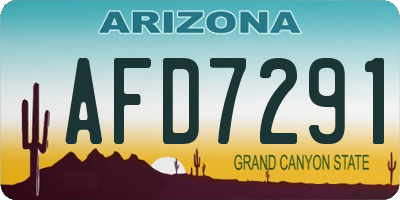 AZ license plate AFD7291