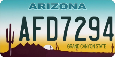 AZ license plate AFD7294