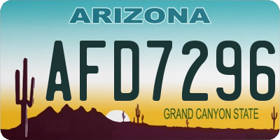AZ license plate AFD7296