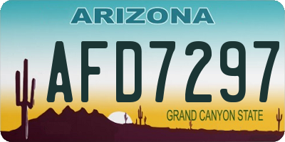 AZ license plate AFD7297