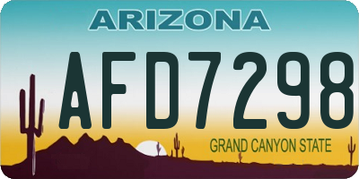 AZ license plate AFD7298
