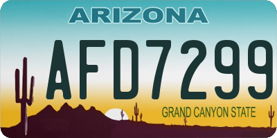 AZ license plate AFD7299